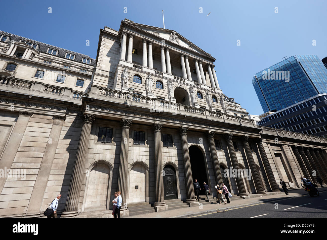 die Bank of England Hauptsitz Threadneedle street London England uk Stockfoto