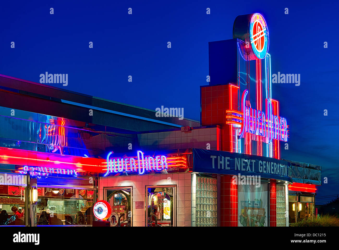 Silber Diner Restaurant, Kette, Cherry Hill, New Jersey, USA  Stockfotografie - Alamy