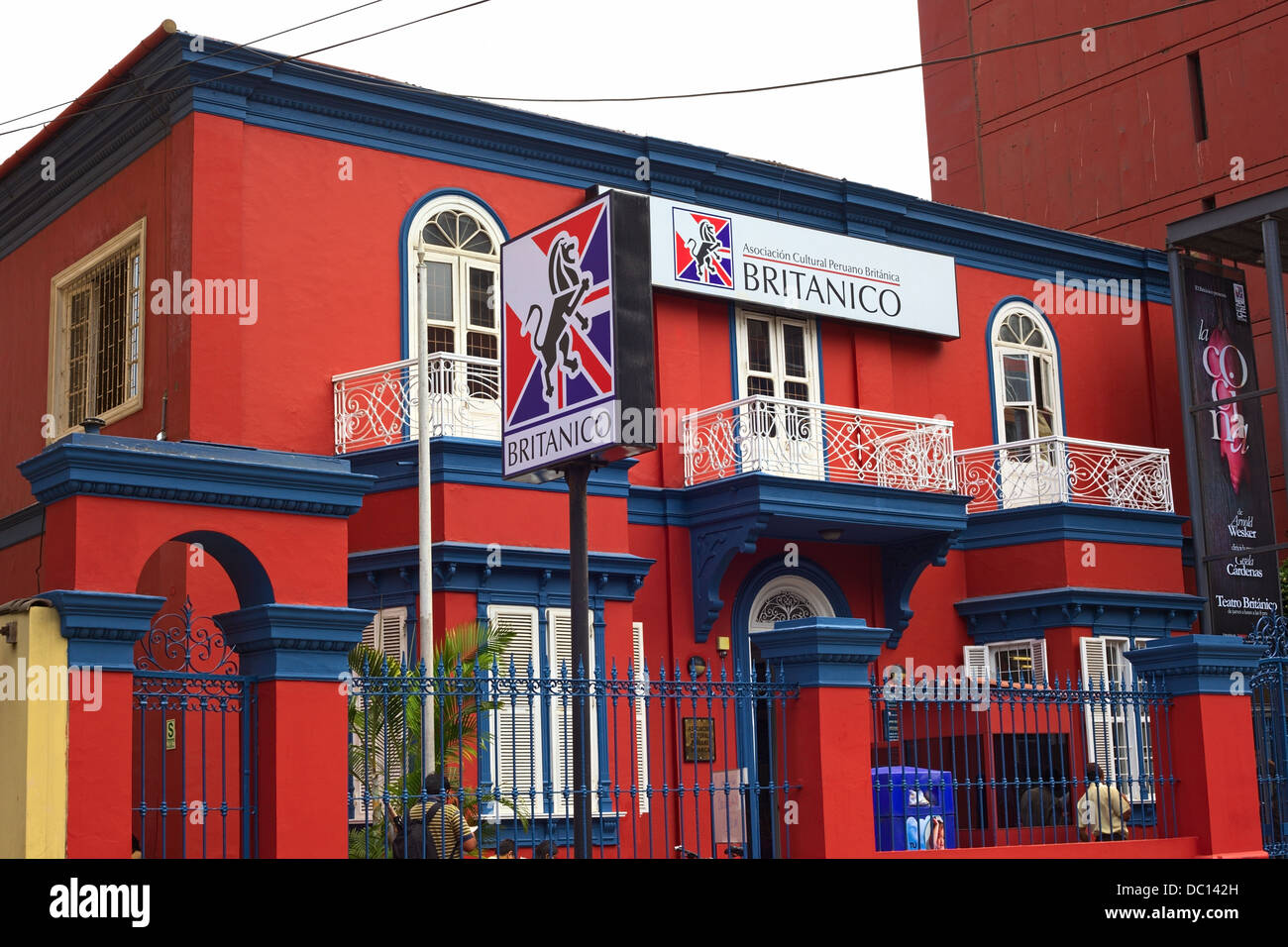 Britanico (Asociación Cultural Peruano Britanica) ist die älteste englische Institut in Lima, Peru Stockfoto
