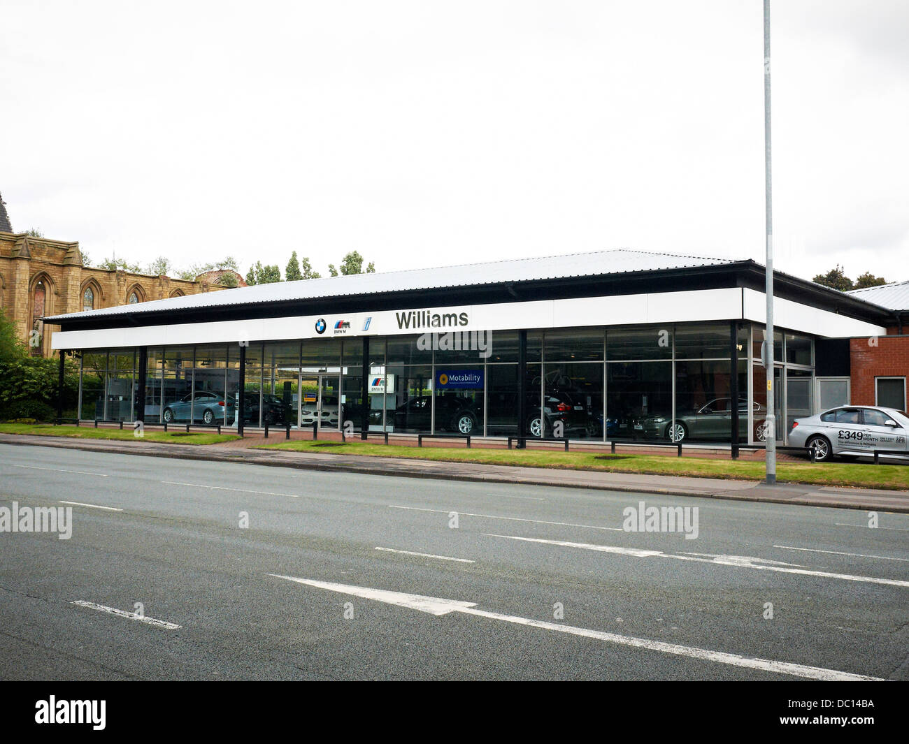 Williams BMW Händler auf Upper Brook Street in Manchester UK Stockfoto