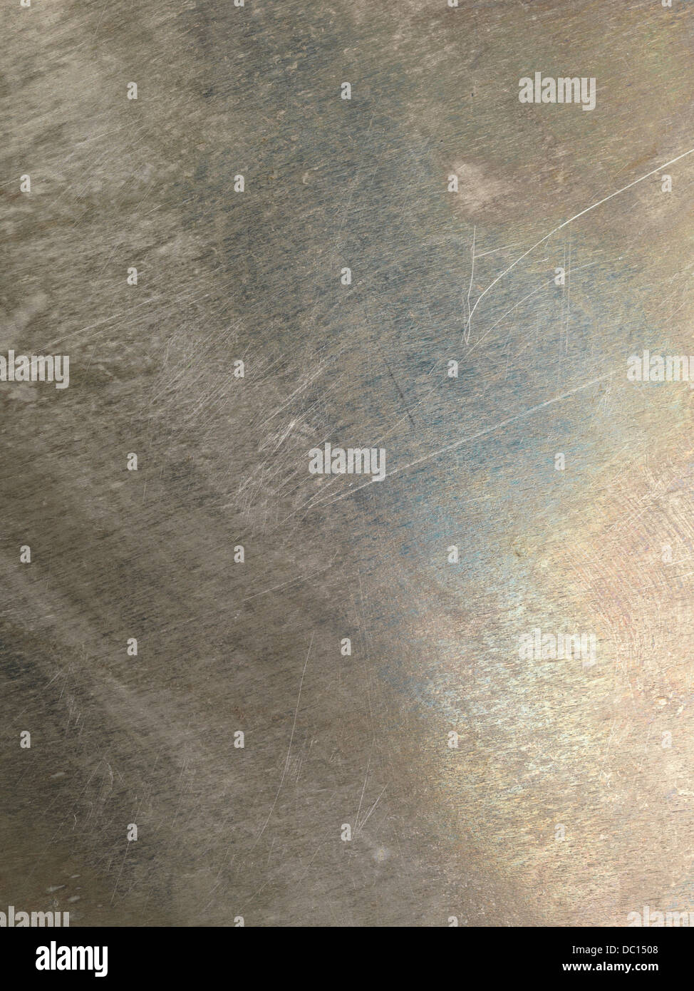 Oxidiert zerkratzt Grunge glänzende Metall Textur Hintergrund Stockfoto