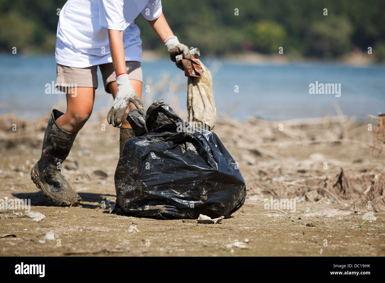 Freiwillige Reinigung Umwelt Stockfoto
