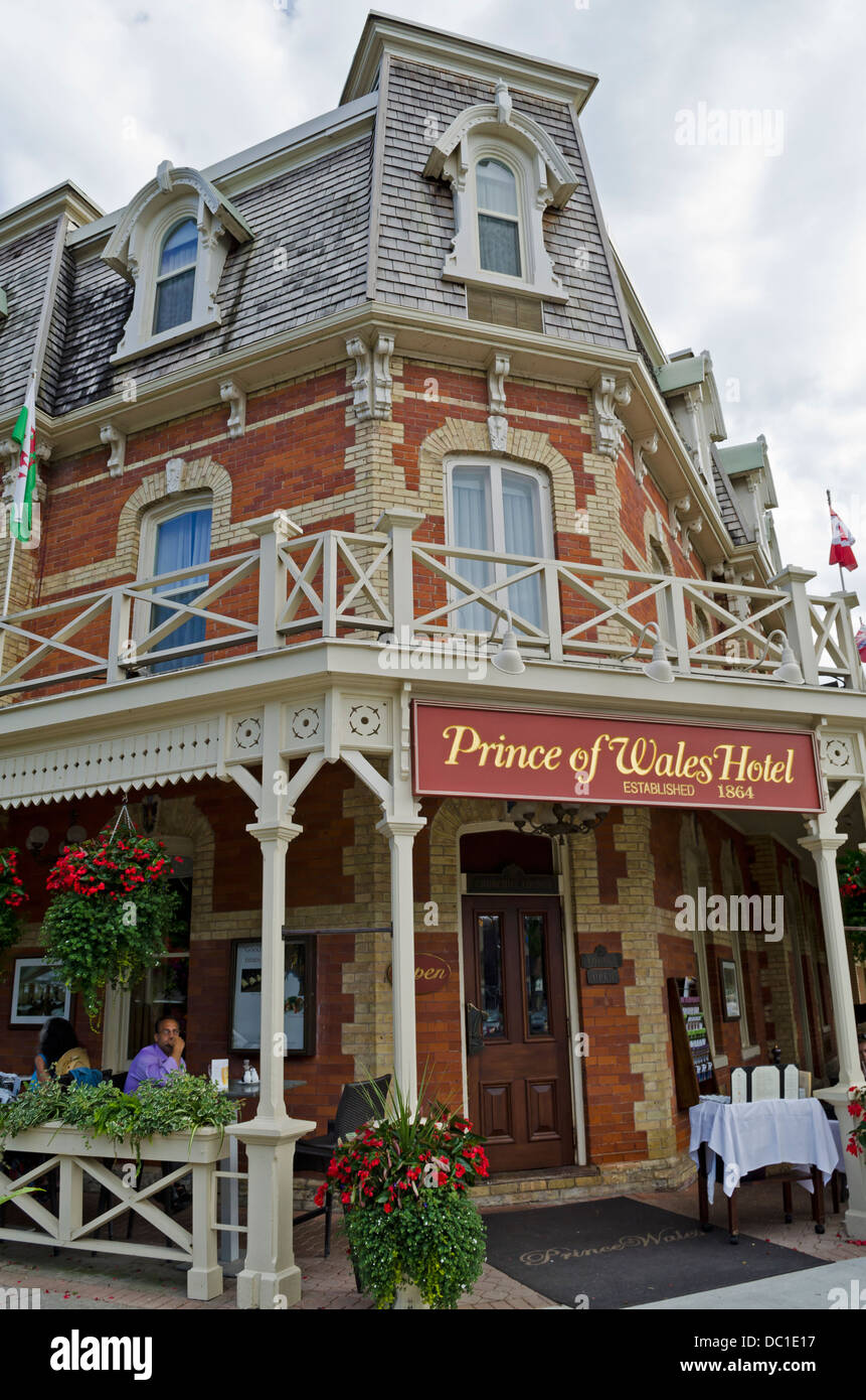 Wunderschöne und historische Prince of Wales Hotel in Niagara-On-The-Lake, ON, Kanada. Stockfoto