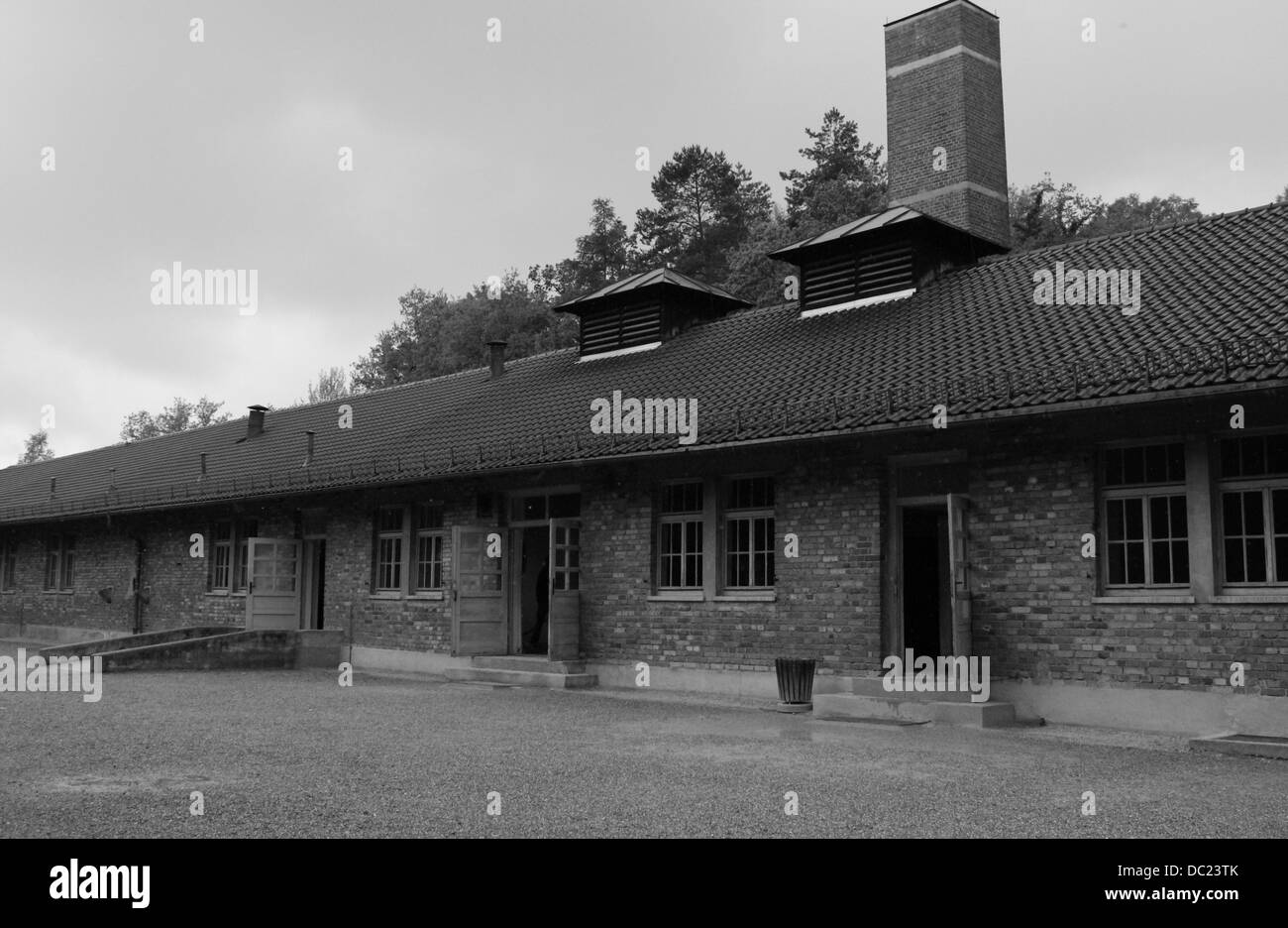 Gaskammern des KZ Dachau Stockfoto