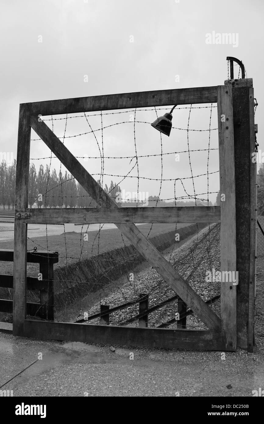 Tore des KZ Dachau Stockfoto