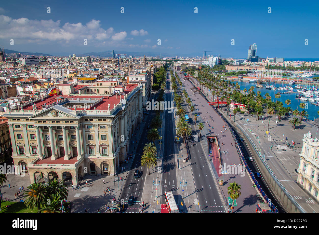 Passeig de Colom, Barcelona, Katalonien, Spanien Stockfoto