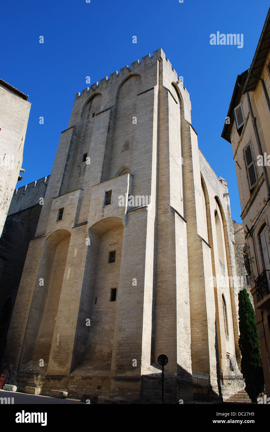 Palast der Turm der Päpste in Avignon, Provence, Frankreich Stockfoto
