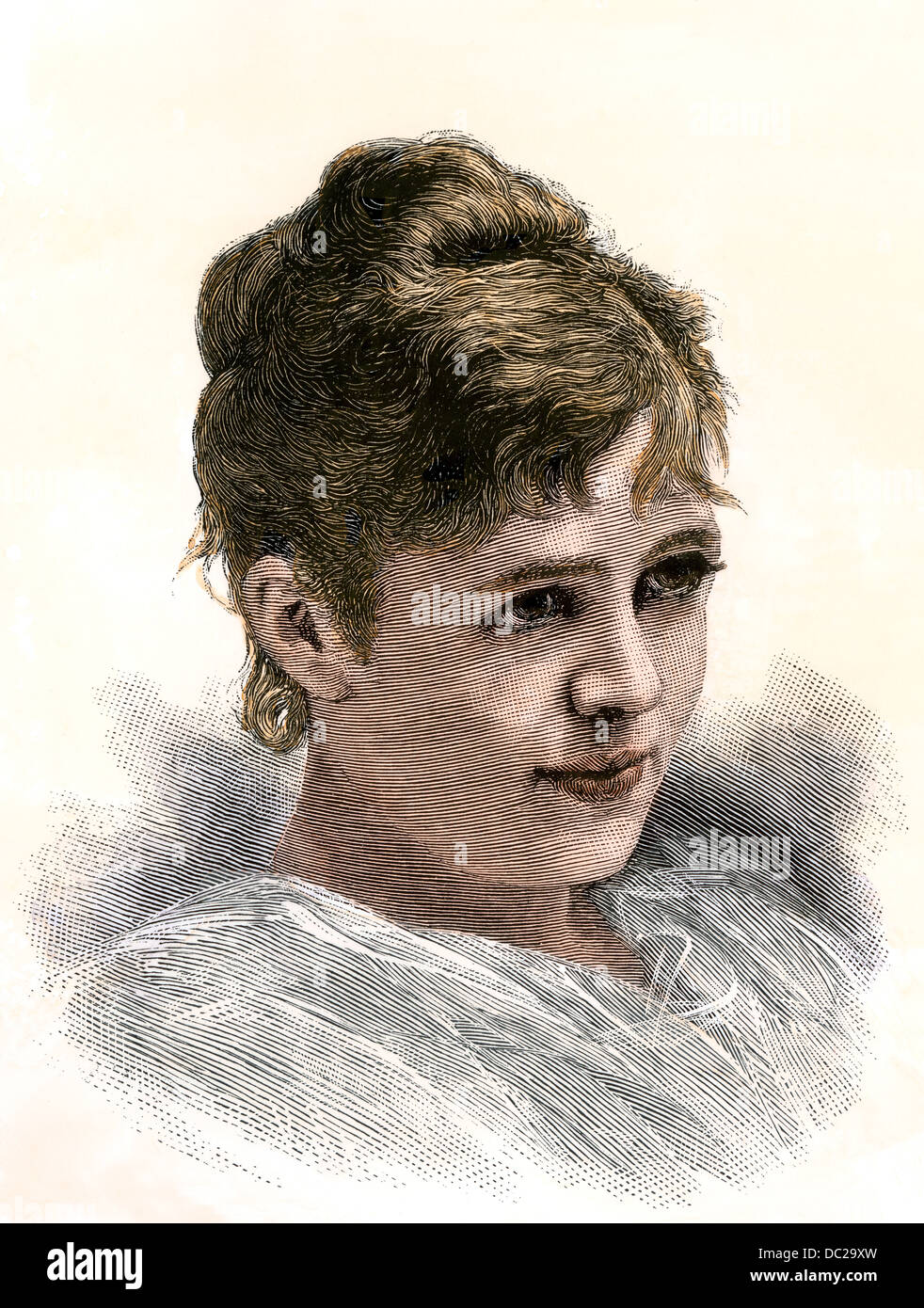 Nellie gewähren, jetzt Mrs Algernon Sartoris, der Tochter des Präsidenten US Grant. Hand - farbige Holzschnitt Stockfoto Nellie gewähren, jetzt Mrs Algernon Sartoris, der Tochter des Präsidenten US Grant. Hand - farbige Holzschnitt Stockfoto