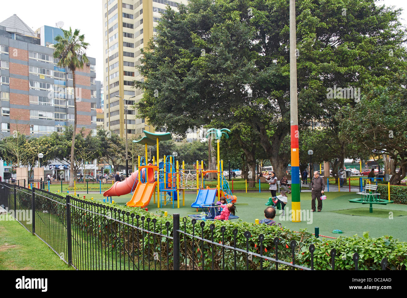 Miraflores-Parks und Spielplätze in Lima, Peru. Stockfoto