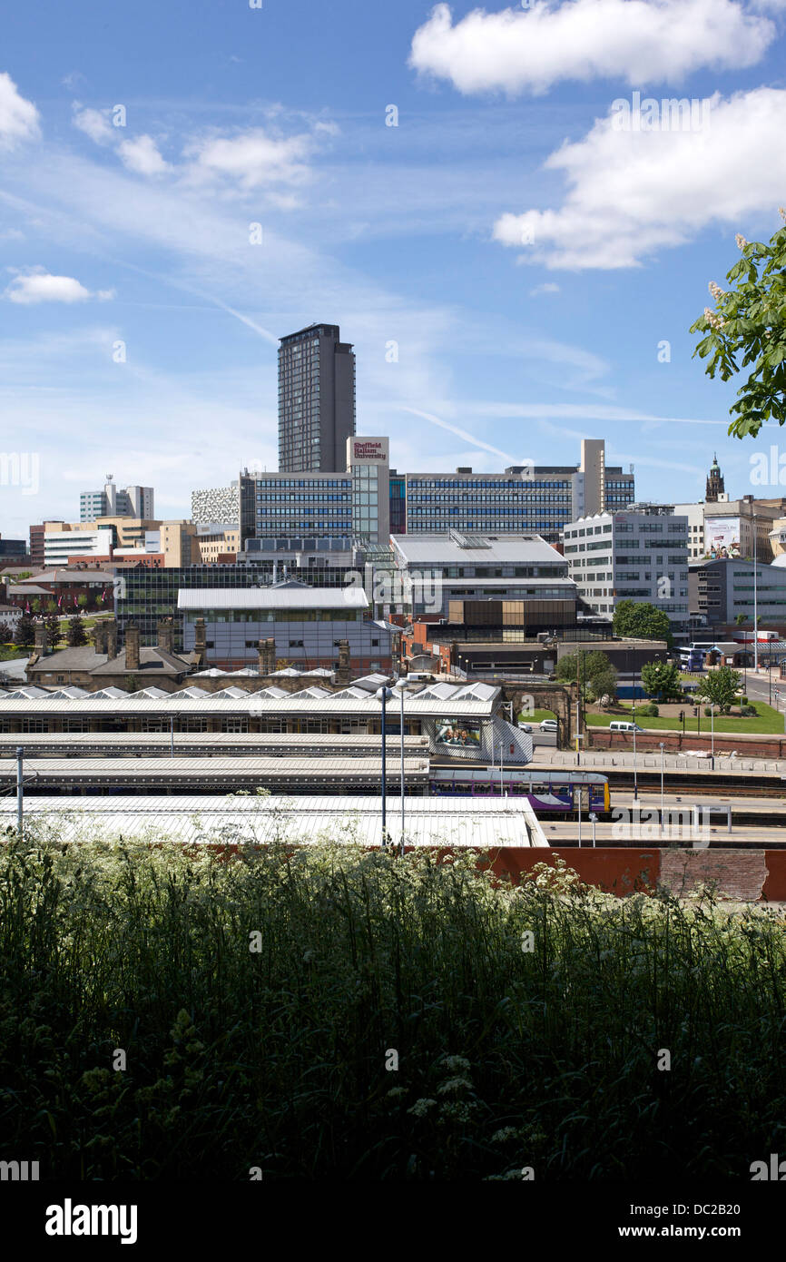 Sheffield City Centre Panorama Stockfoto