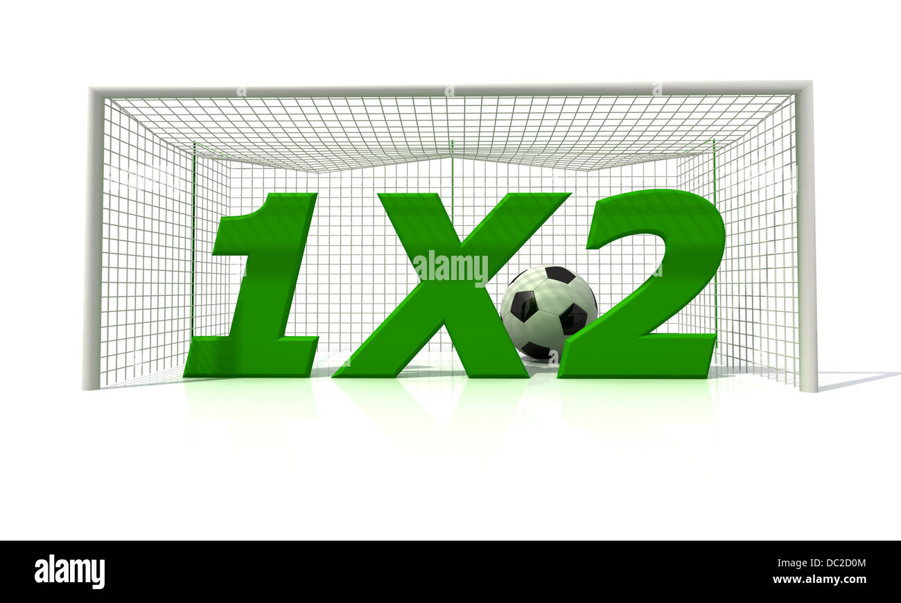 Konzeptbild von Fußball Wetten - Rendern Stockfoto