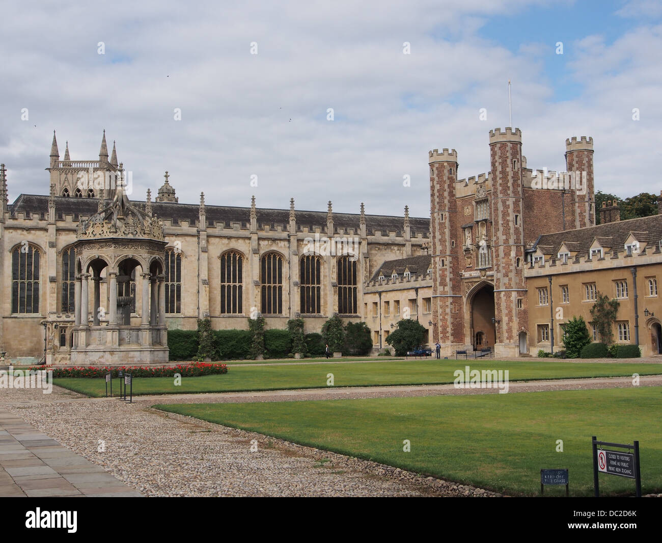 Trinity College Cambridge University Quad Stockfoto