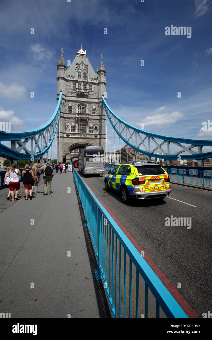 Tower Bridge und London, UK Stockfoto