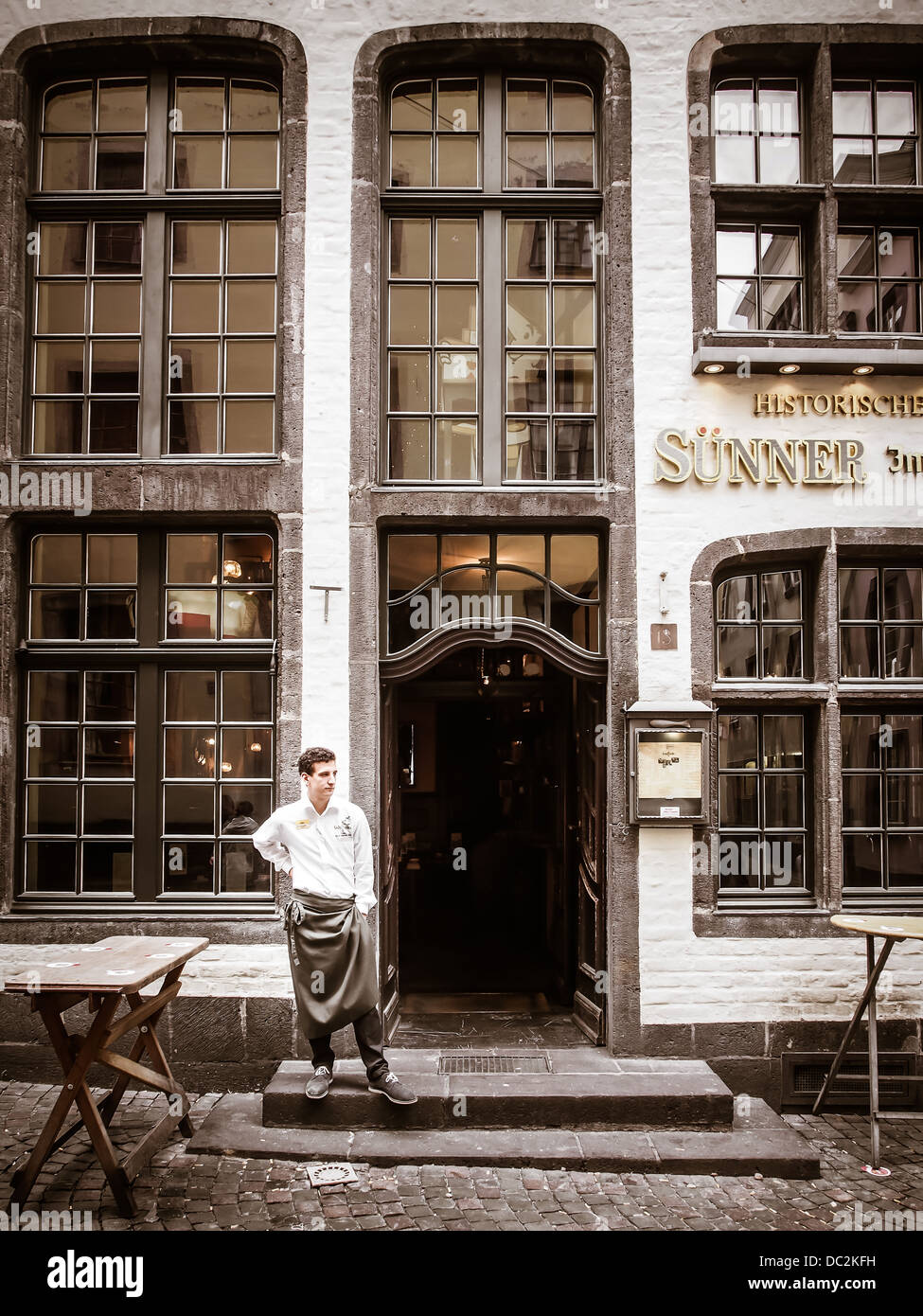 Restaurants und Bierstuben in der Altstadt in Köln Stockfoto