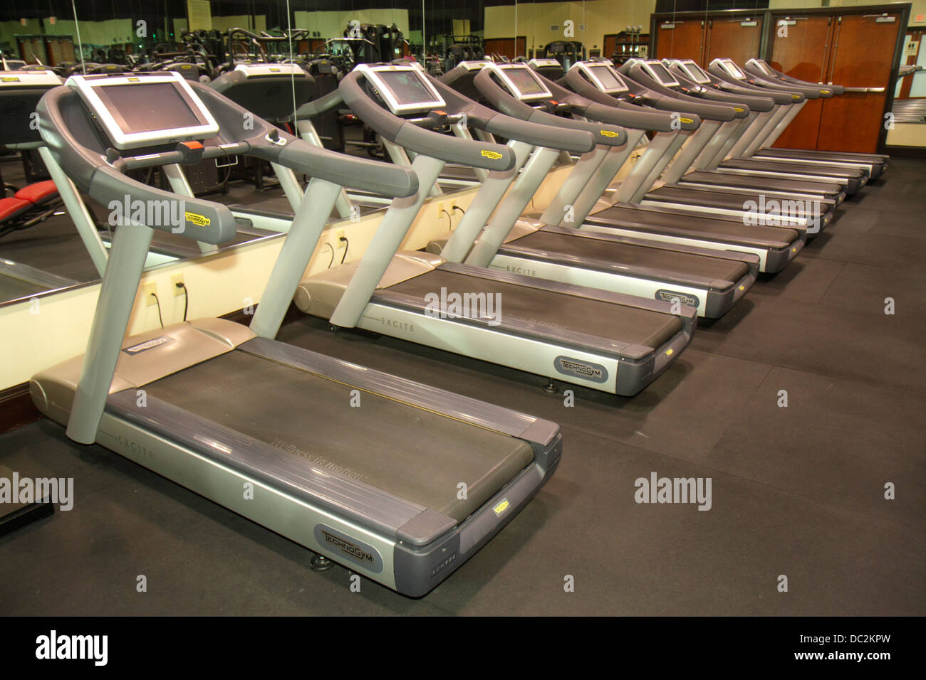 Florida Weston, Fort Ft. Lauderdale, Bonaventure Resort & Spa, Hotel, Laufbänder, Fitnesscenter, Center, FL130731029-mal aussehend Stockfoto