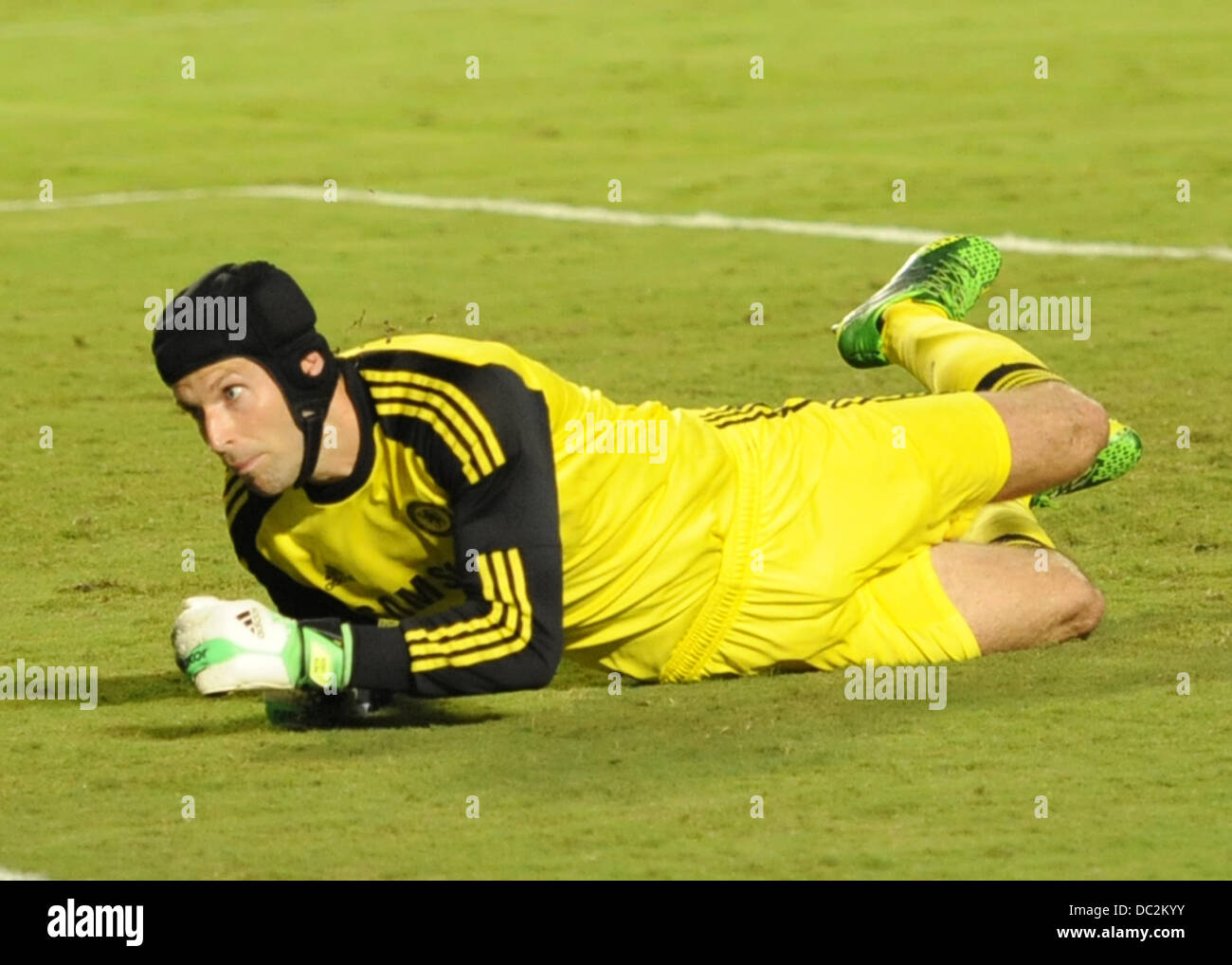 Miami, FL, USA. 8. August 2013. Chelseas CK Petr Chch (1) während der zweiten Hälfte der das Finale von der Guinness International Champions Cup zwischen Real Madrid und Chelsea. Das Spiel wurde durch eine Kerbe von 3-1 mit Ronaldo zu Real Madrid gewann eine geschweifte Klammer. Bildnachweis: Action Plus Sport Bilder/Alamy Live News Stockfoto