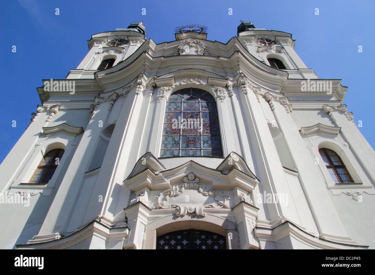 St. Maria-Magdalena-Kirche, Karlovy Vary, auch Karlsbad oder Karlsbad, westlichen Böhmen, Tschechische Republik, Europa Stockfoto