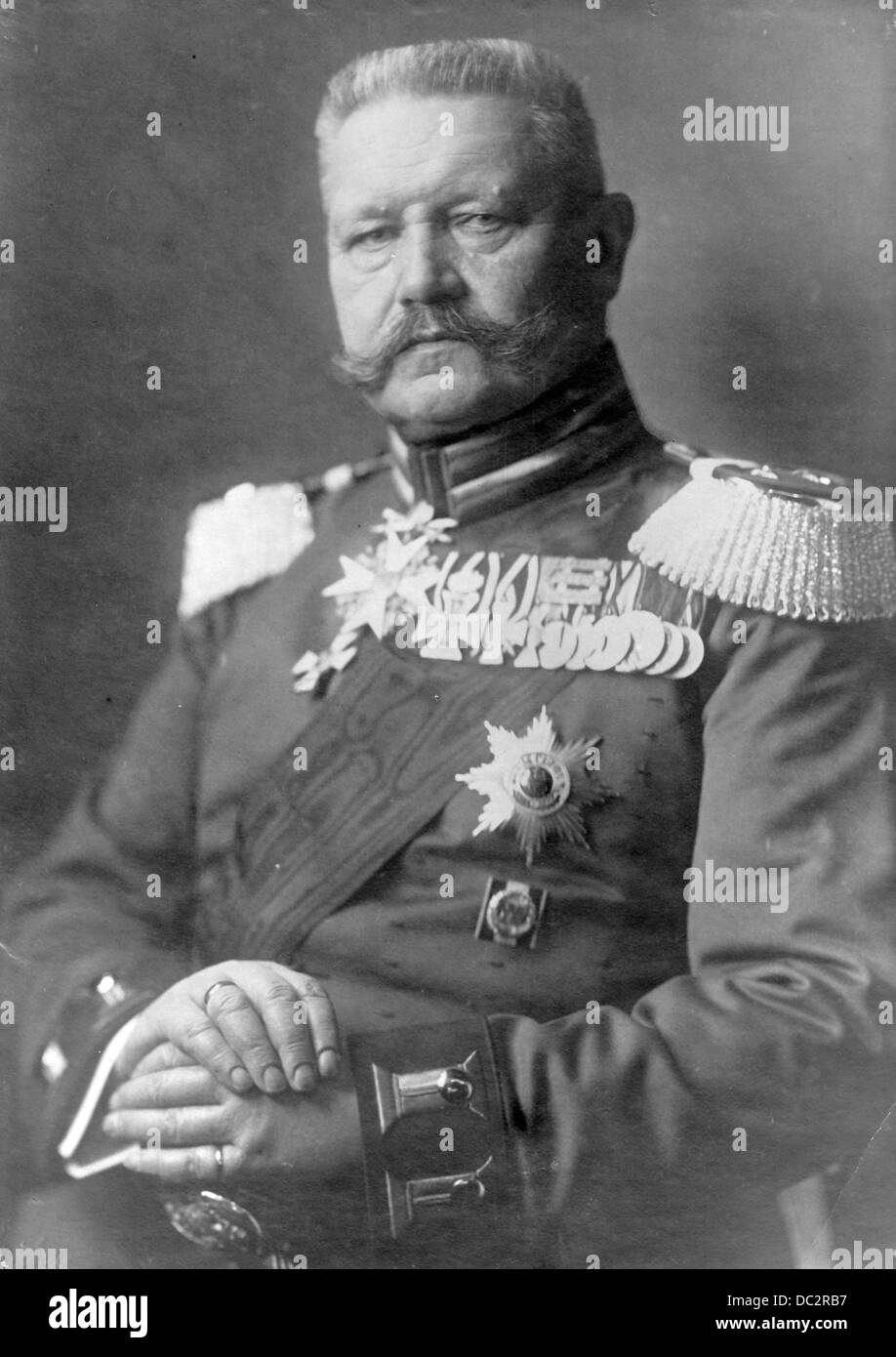 Porträt von Feldmarschall Paul von Hindenburg (um 1914). Datum und Ort unbekannt. Fotoarchiv für Zeitgeschichte Stockfoto