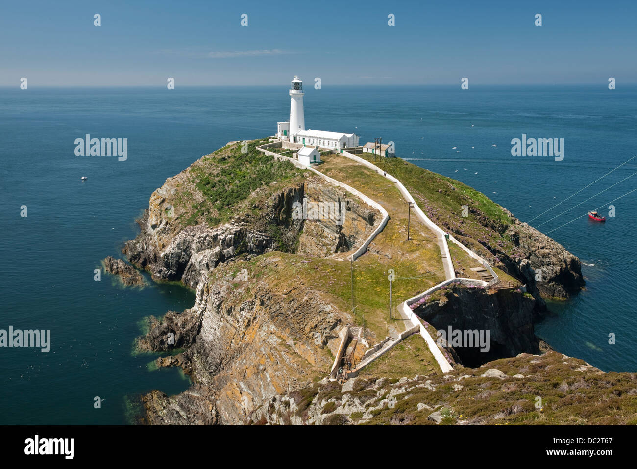 South Stack Leuchtturm, Anglesey, Wales Stockfoto