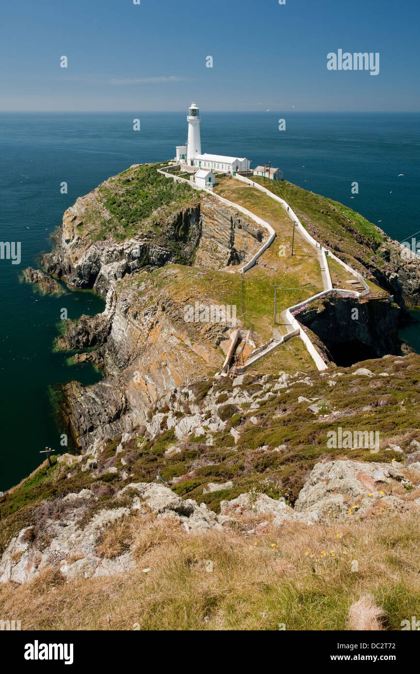 South Stack Leuchtturm, Anglesey, Wales Stockfoto