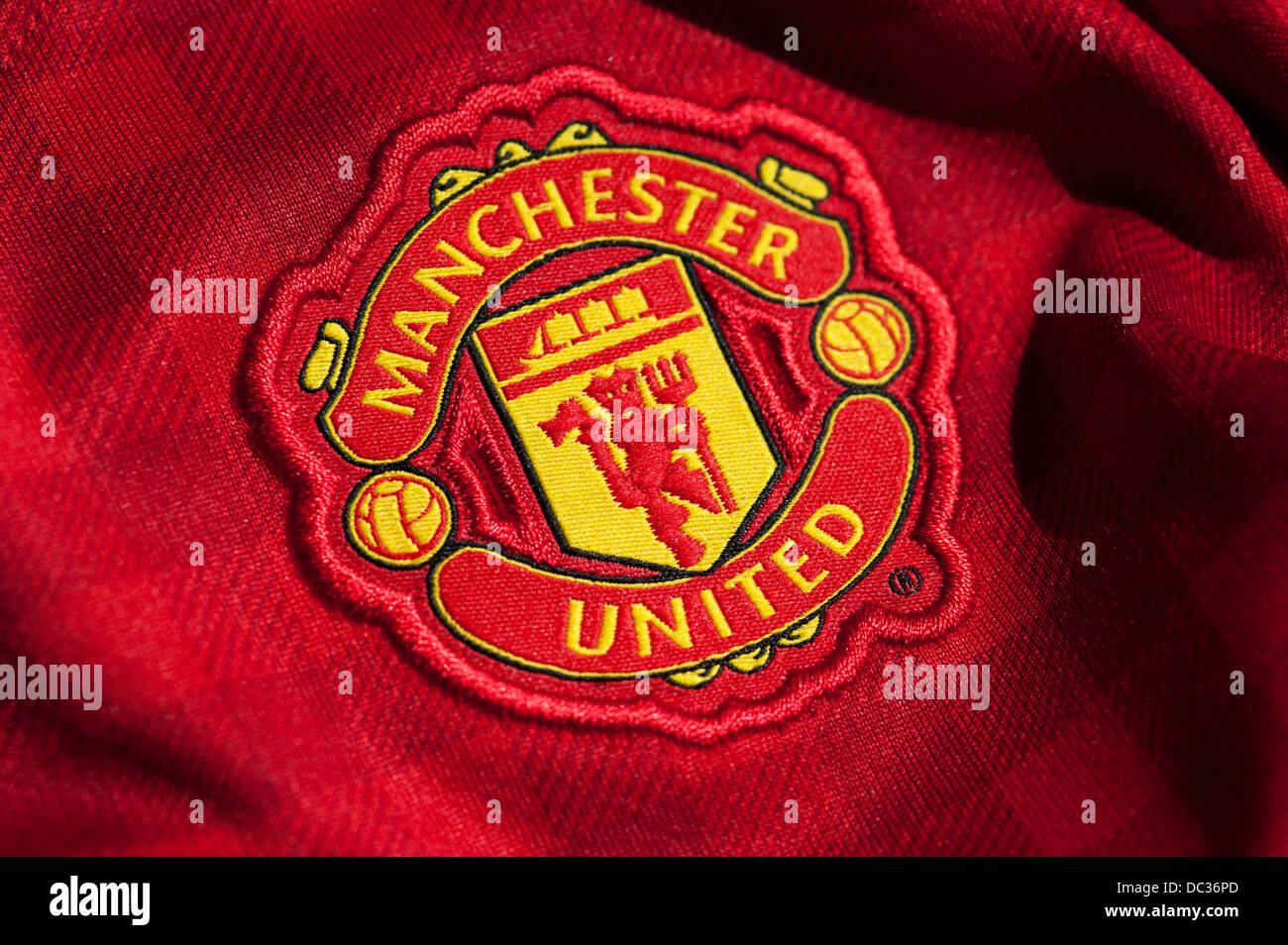 Manchester United Football Club Crest Stockfoto