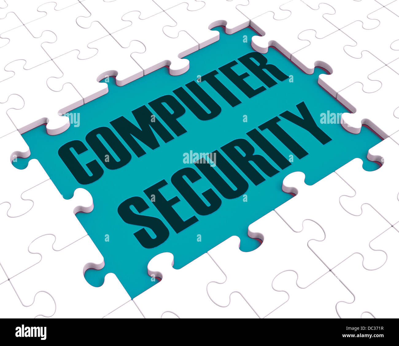Computer-Sicherheit-Puzzle zeigt Dateien Schutz Stockfoto