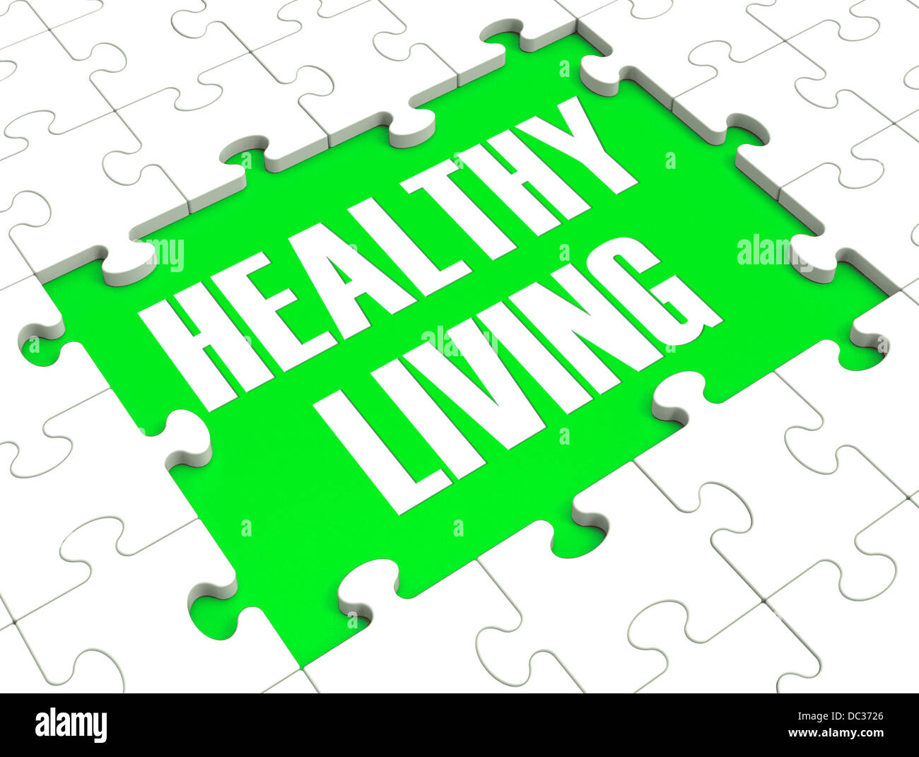 Healthy Living Puzzle zeigt gesunden Ernährung Stockfoto