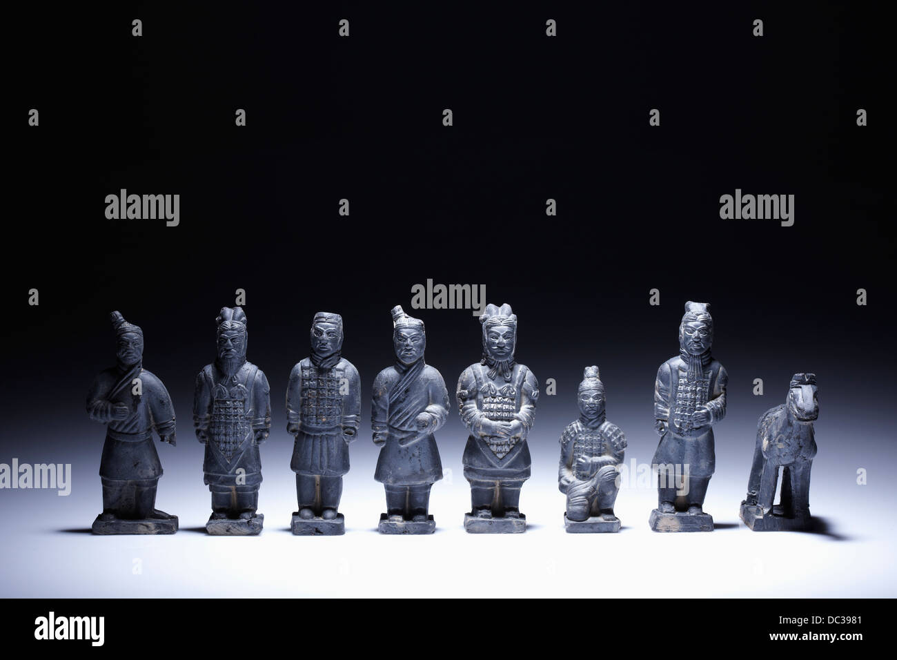 Steinskulptur von chinesischen historischen Persönlichkeiten Stockfoto