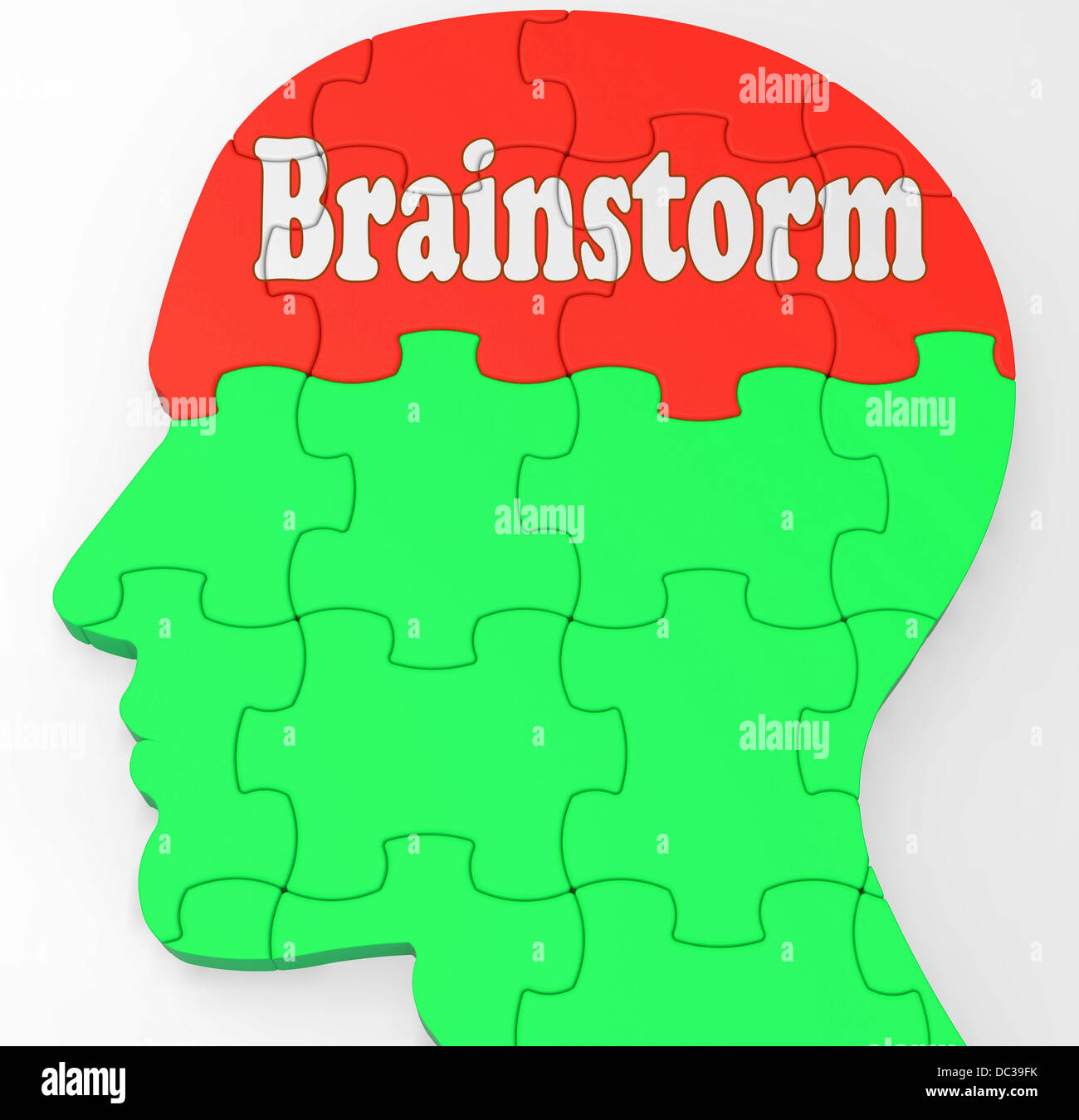 Brainstorm zeigt Geist denken clevere Ideen Stockfoto