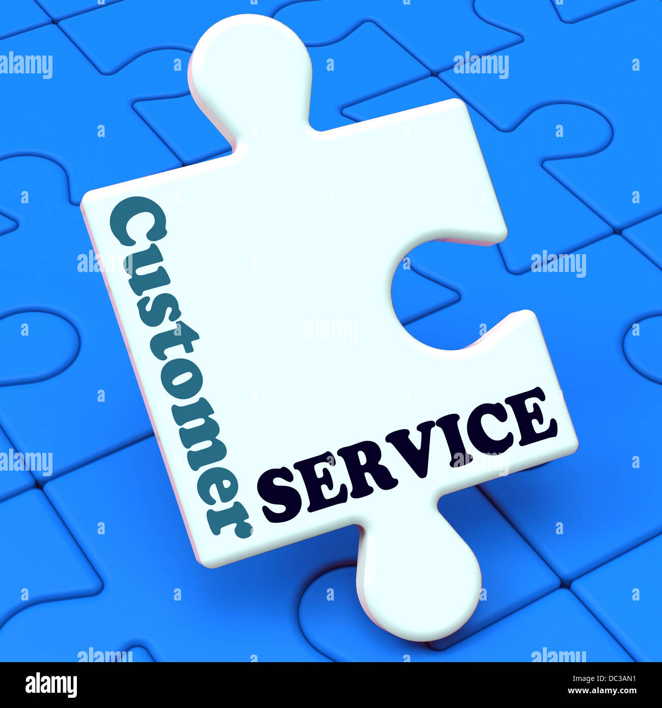 Customer Service zeigt Hilfe oder Unterstützung Stockfoto