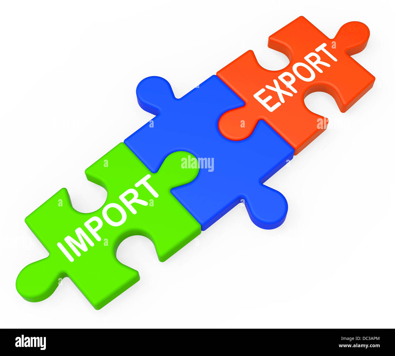 Export-Import Schlüssel Shows internationaler Handel Stockfoto