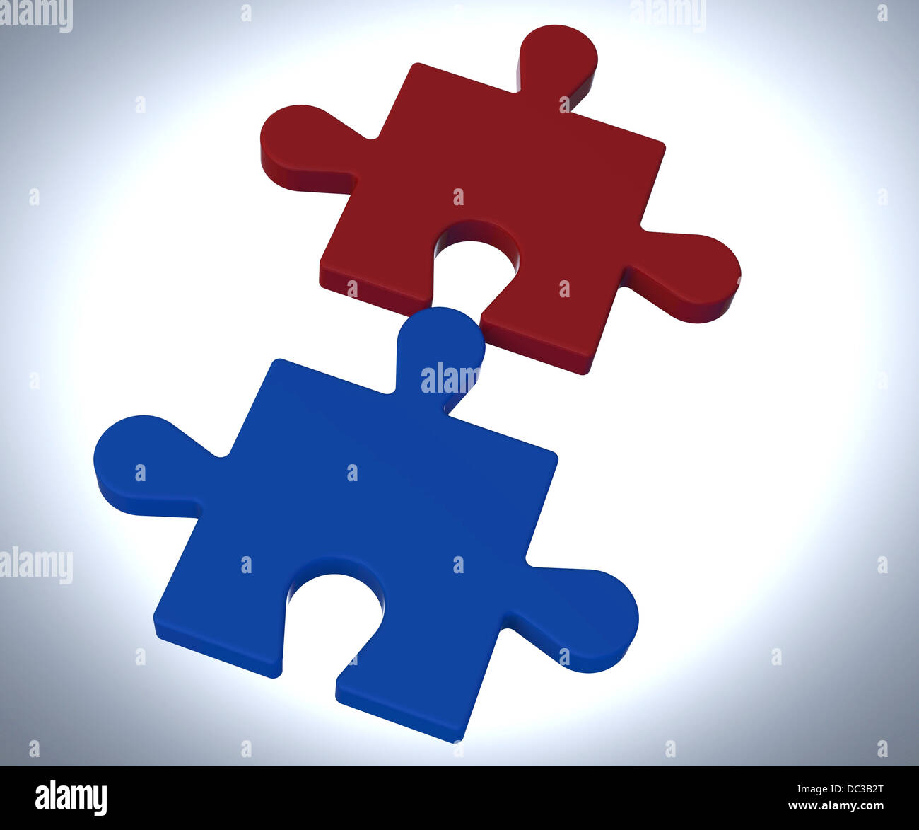 Puzzleteile zeigt Teamwork Konzept Stockfoto