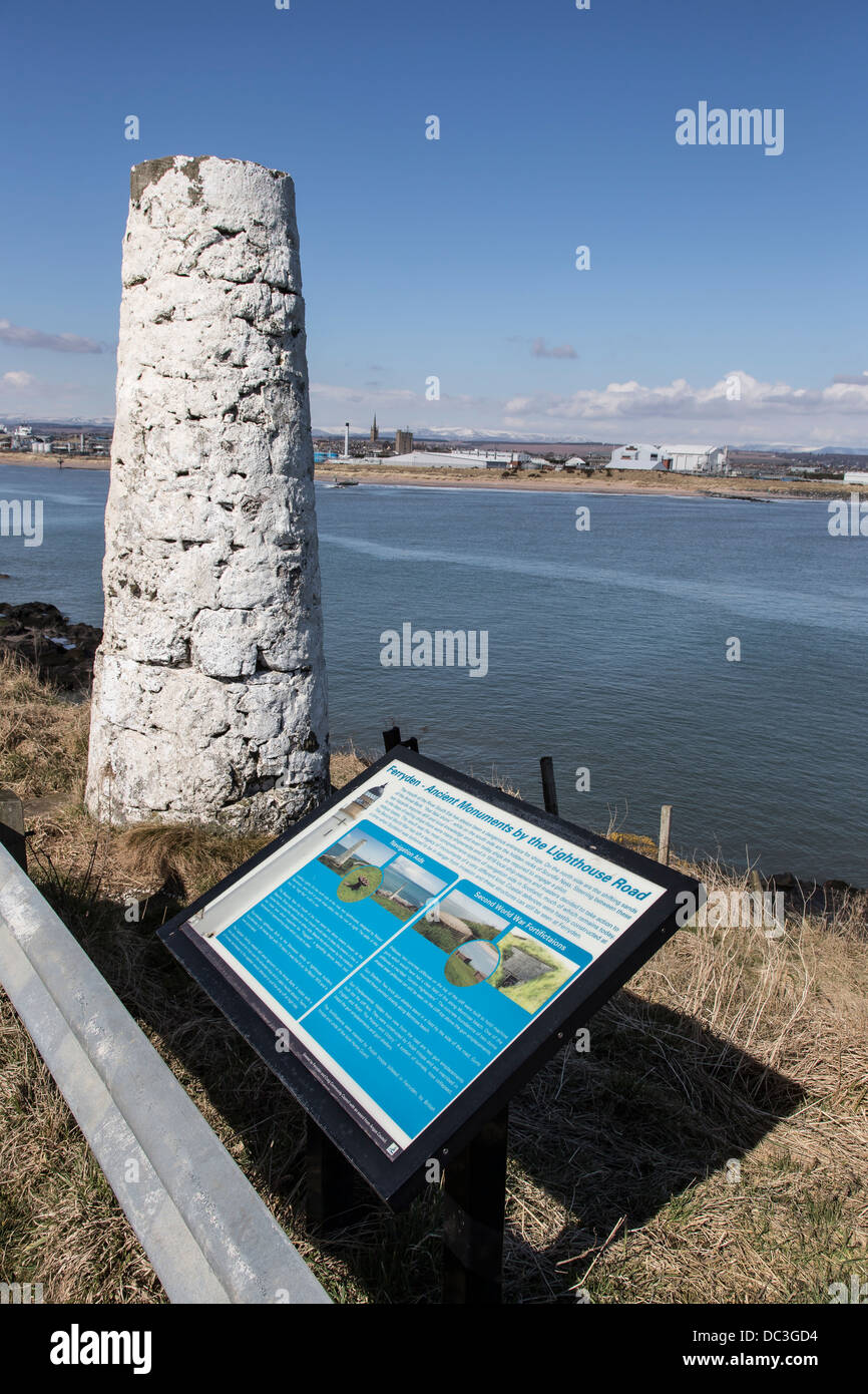 Vorreiter bei Scurdie Ness (Ancient Monuments) In Schottland Stockfoto