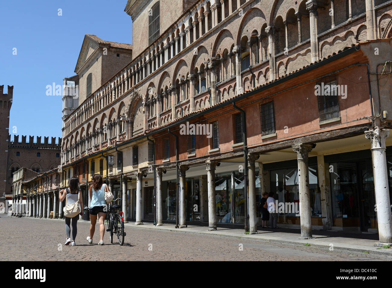 Ferrara in Norditalien Emilia-Romagna Stockfoto