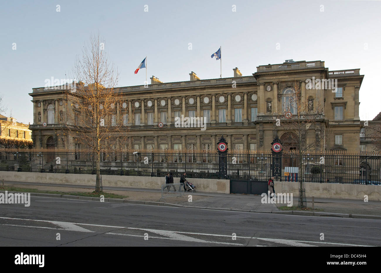 Französisches Ministerium für auswärtige und europäische Angelegenheiten, Fassade Quai d ' Orsay, Paris. Stockfoto