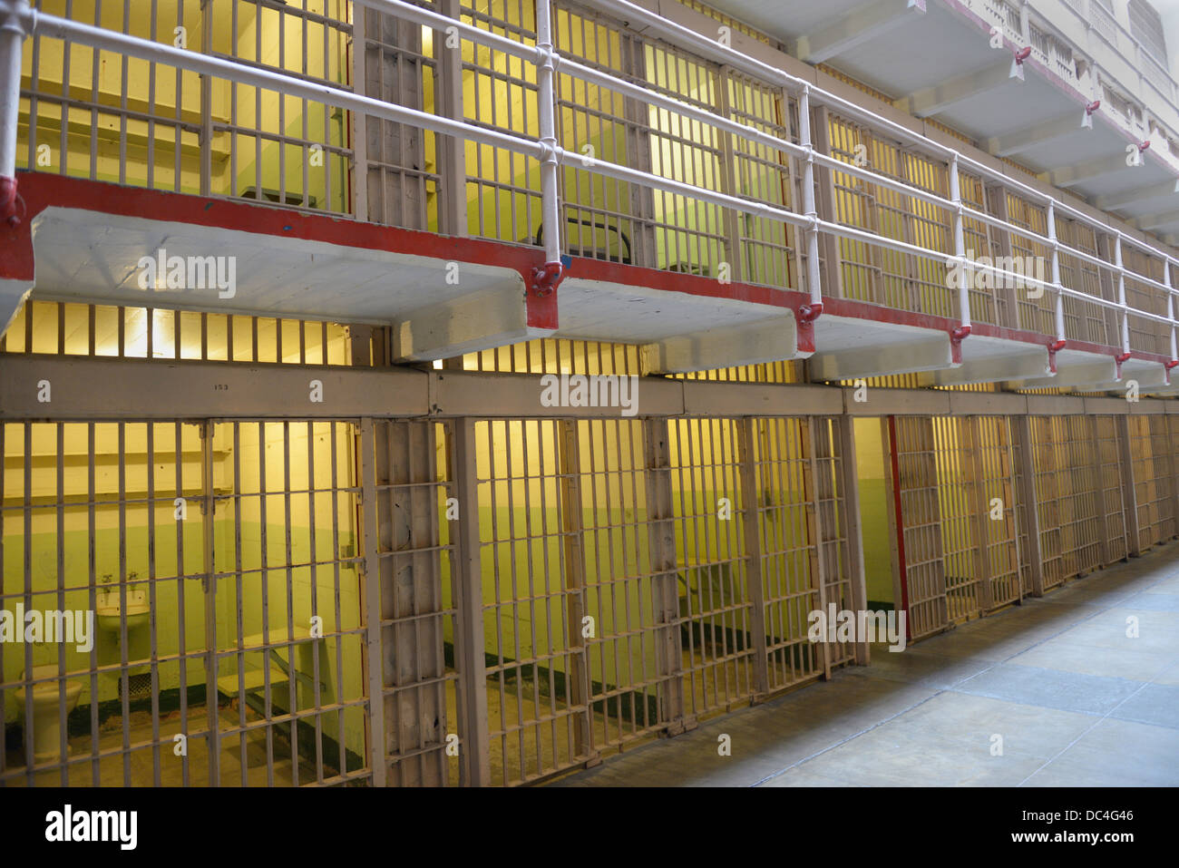 Alcatraz Gefängnis Gefängniszellen Stockfoto