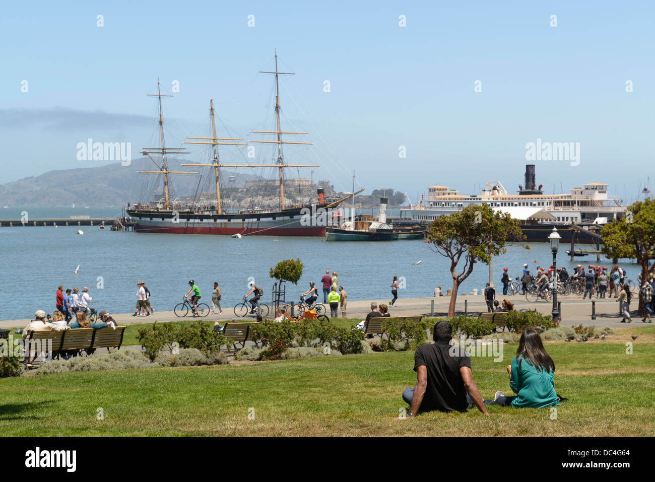Maritime National Historic Park und Aquatic Park, San Francisco, CA Stockfoto