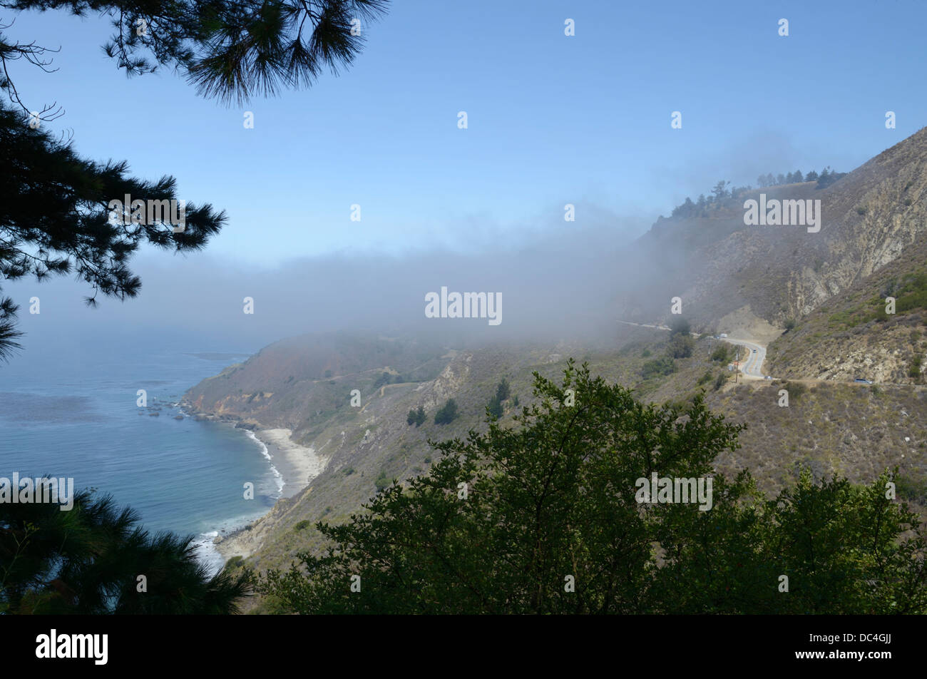 Pacific Coast Highway in der Nähe von Big Sur Stockfoto