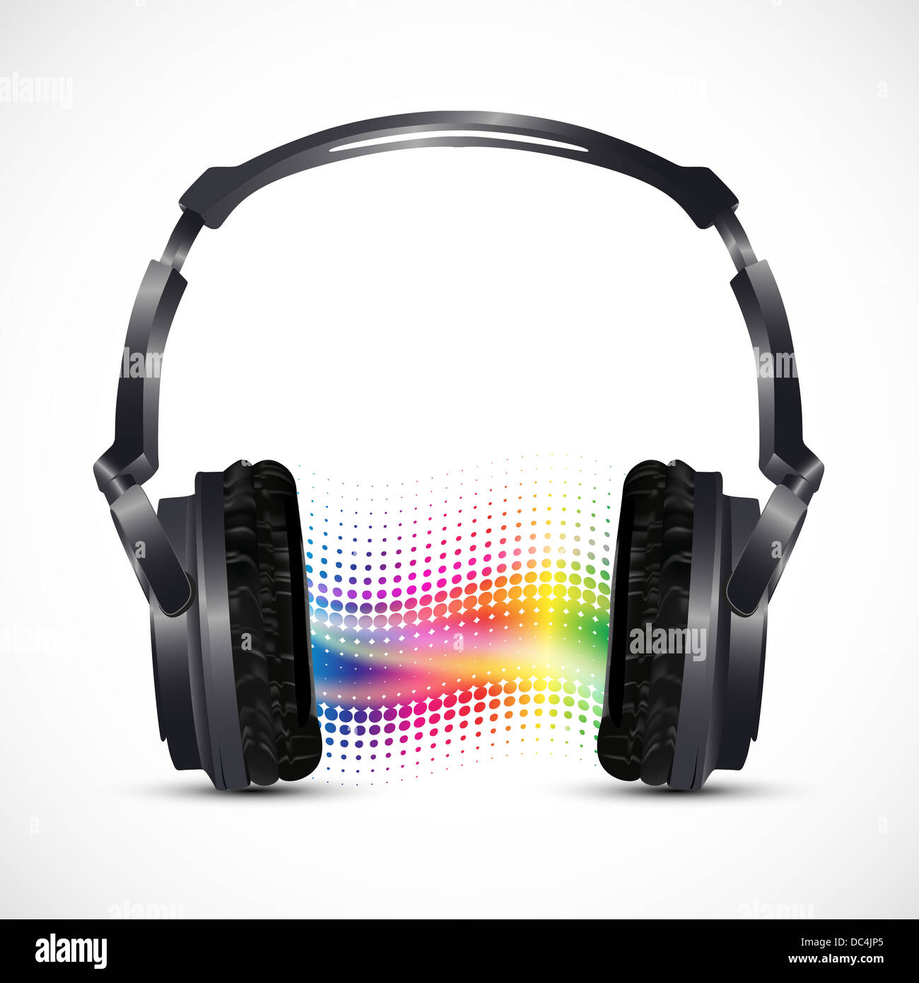 musikalischen Kopfhörer mit equalizer Stockfoto