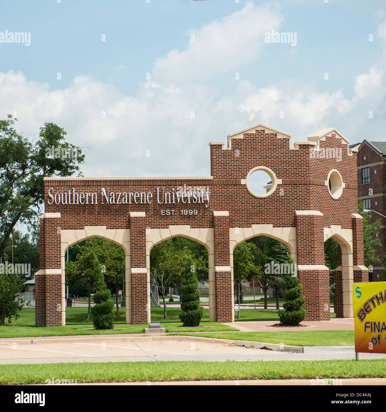 Southern Nazarene University befindet sich in der Innenstadt von Bethanien, Oklahoma, eine benachbarte Stadt von Oklahoma City, Oklahoma, USA. Stockfoto