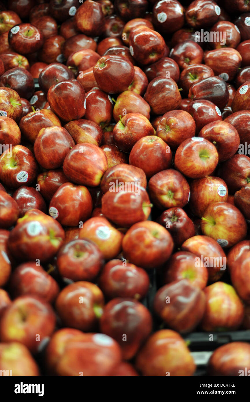 Gala Äpfel verkauft bei Walmart in Tapachula, Chiapas, Mexiko. Stockfoto