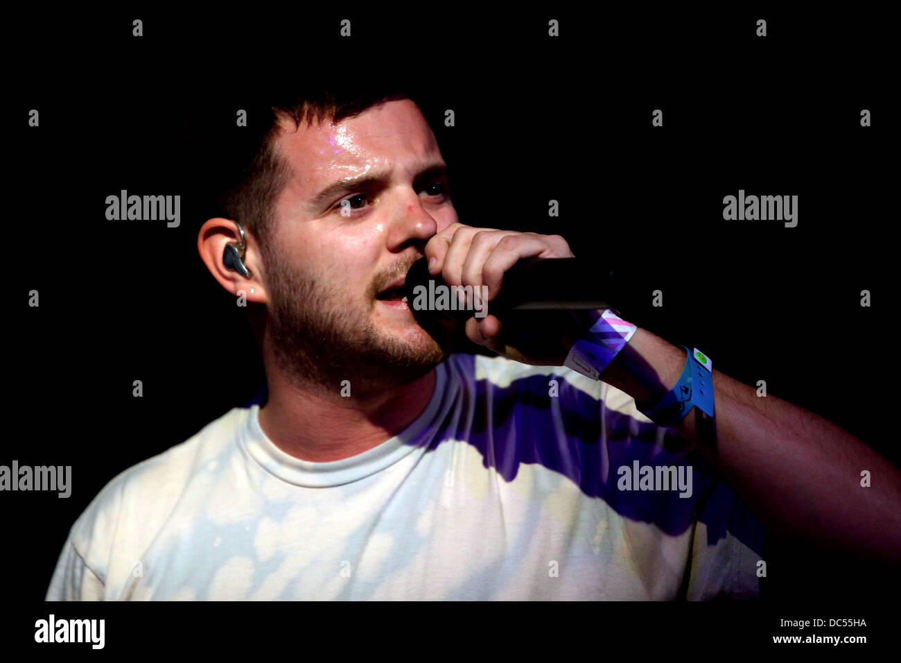 Mike Skinner von den Straßen an verrückten Frettchen Festival Manchester Stockfoto