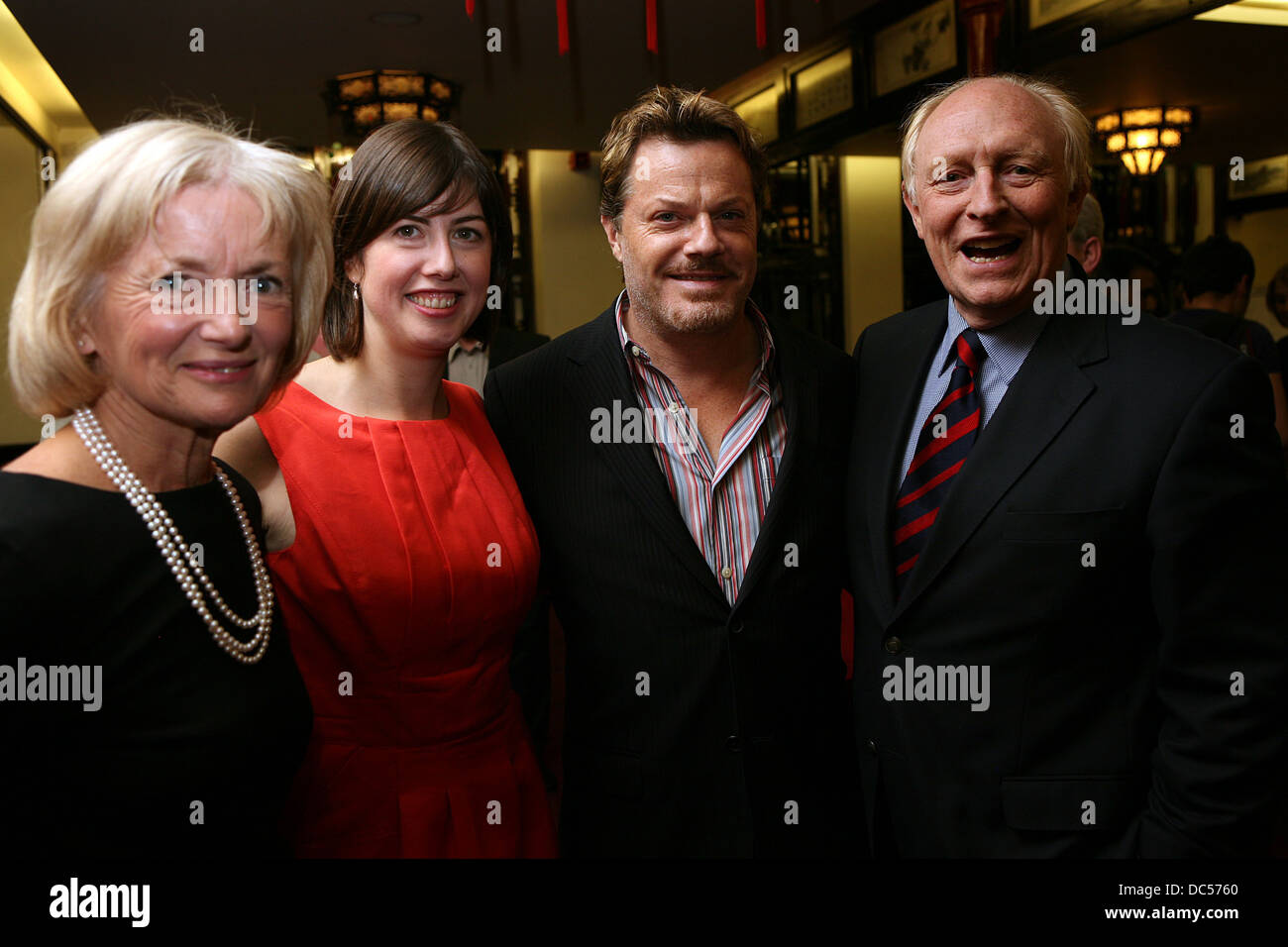 Labour Party Conference 2008 L-R Glenys Kinnock, Lucy Powell, Eddie Izzard und Neil Kinnock. Stockfoto