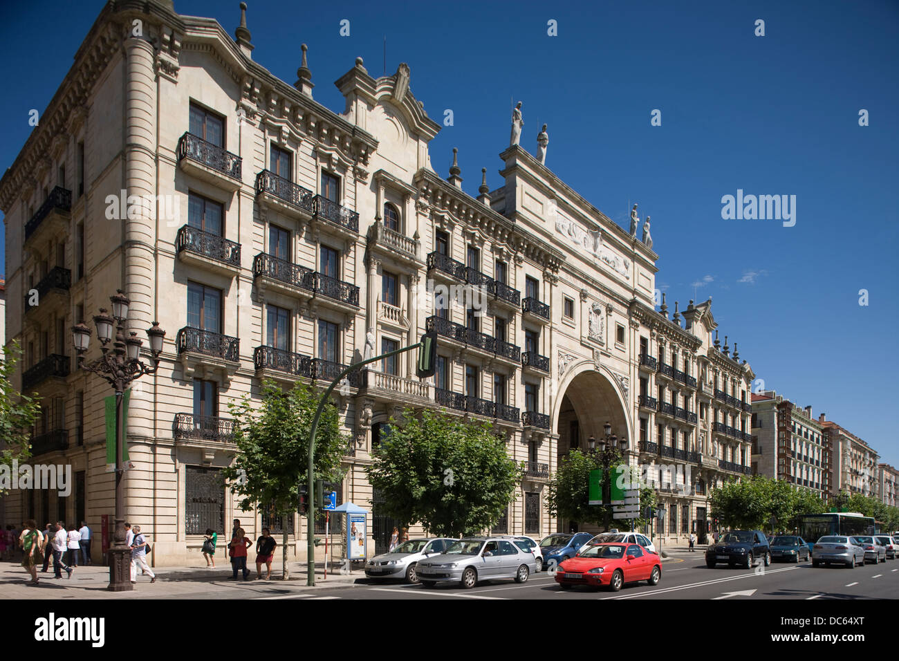 BANCO SANTANDER ZENTRALE GEBÄUDE PASEO DE PEREDA SANTANDER KANTABRIEN SPANIEN Stockfoto