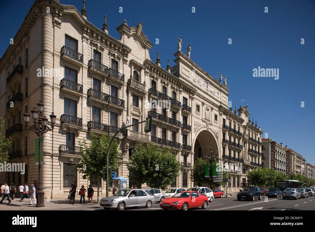 BANCO SANTANDER ZENTRALE GEBÄUDE PASEO DE PEREDA SANTANDER KANTABRIEN SPANIEN Stockfoto