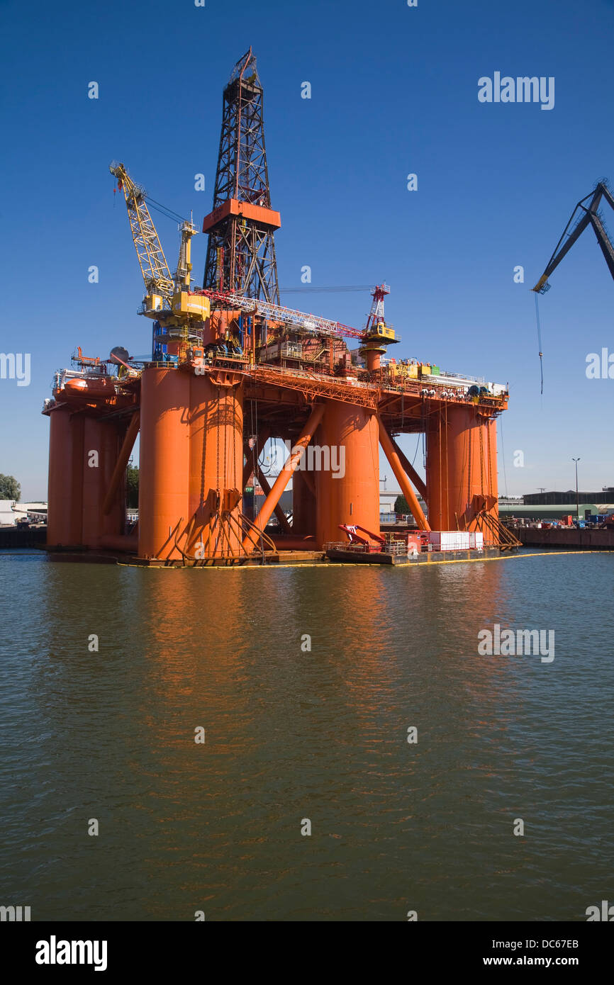 Stena Spey Rig Bohrinsel Keppel Verolme Shipyard Botlek Port of Rotterdam Niederlande Stockfoto