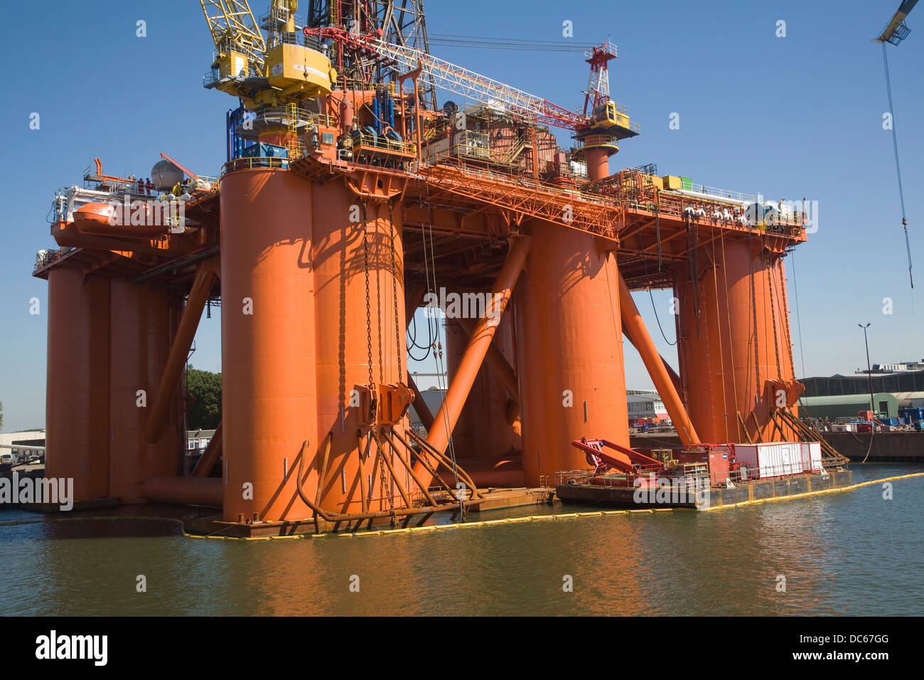Stena Spey Rig Bohrinsel Keppel Verolme Shipyard Botlek Port of Rotterdam Niederlande Stockfoto