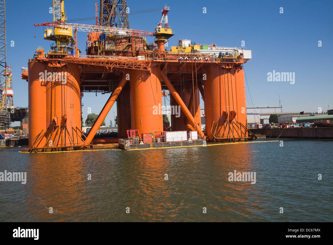 Stena Spey Rig Bohrinsel Keppel Verolme Shipyard Botlek Port of Rotterdam Niederlande Stockfoto