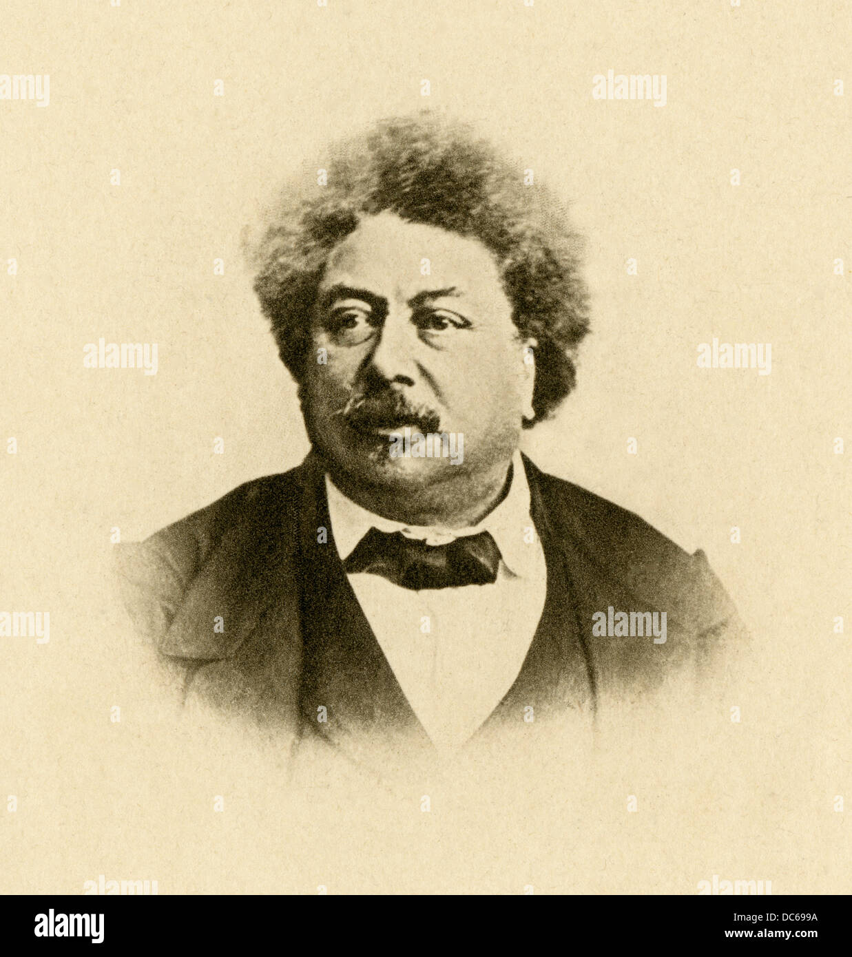 Alexandre Dumas-Porträt im Tiefdruck Stockfoto