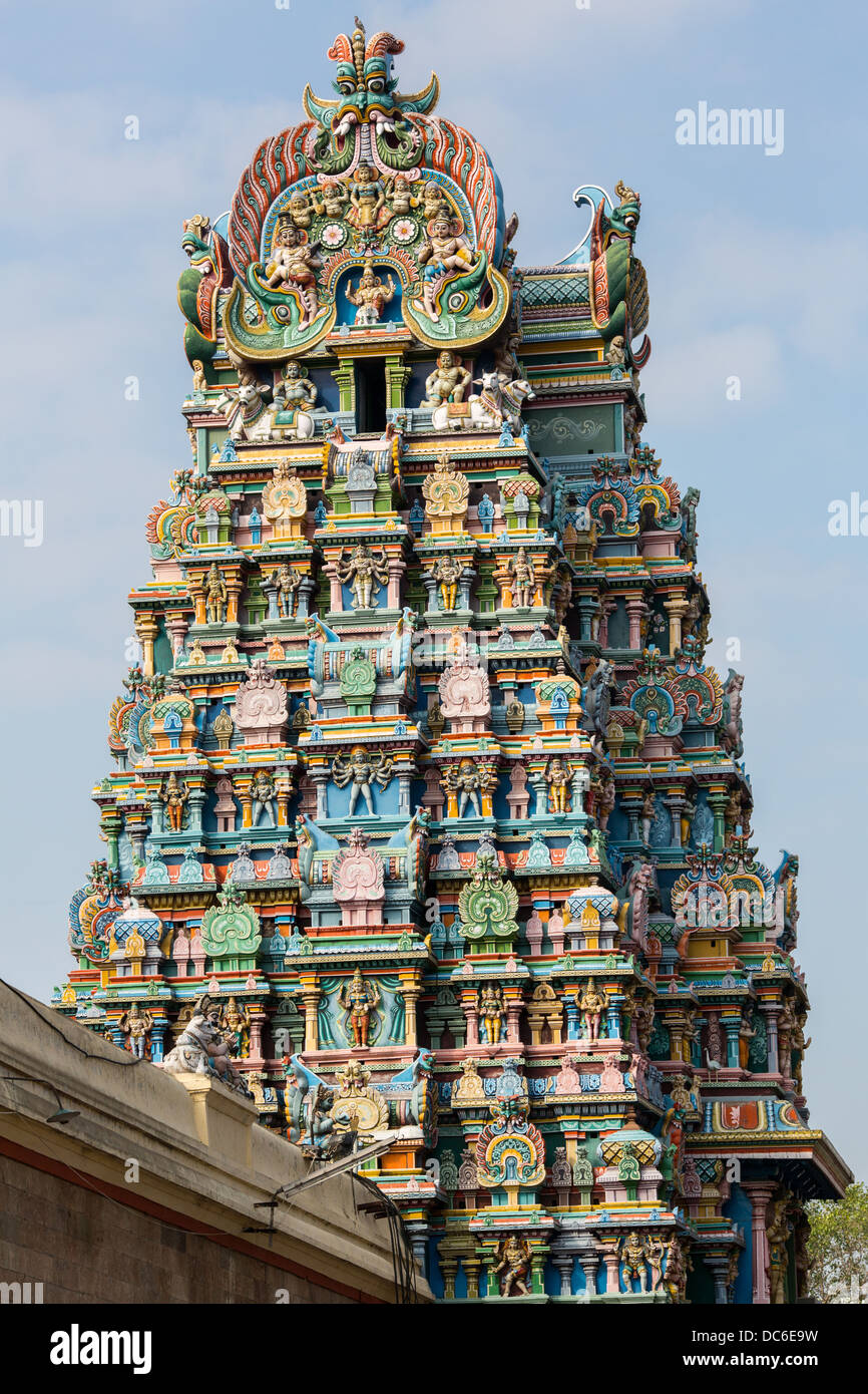 Der große indische Tempel in Tamil Nadu Stockfoto